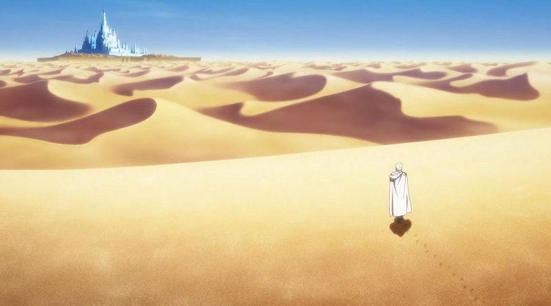 Holy Knight Bedivere walks across the desert in search of Camelot