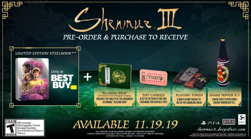 Shenmue 3 Best Buy