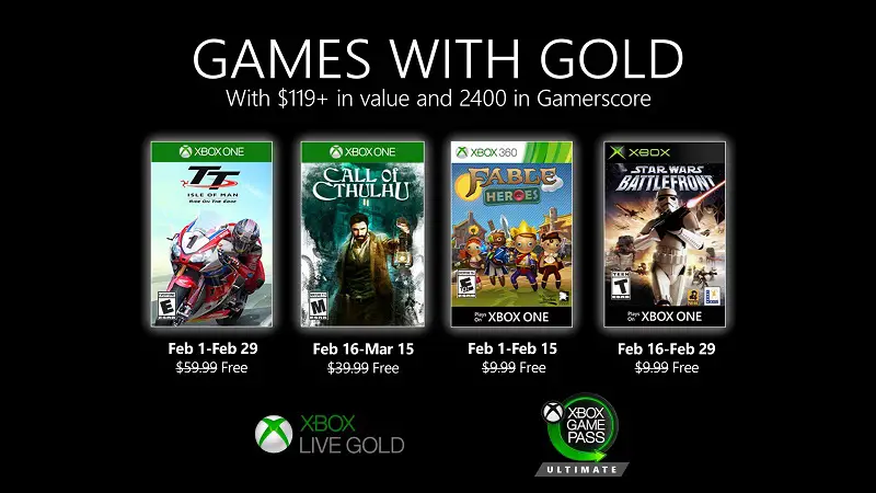 Games with Gold February 2020 – Classic Star Wars, High Speed Racing, and More
