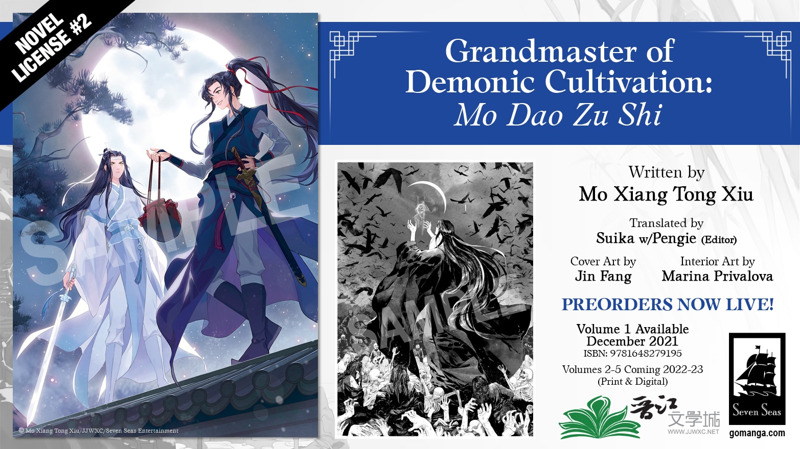 Seven Seas Entertainment Posts Cover for Grandmaster of Demonic Cultivation:  Mo Dao Zu Shi (Manhua) Vol. 3 