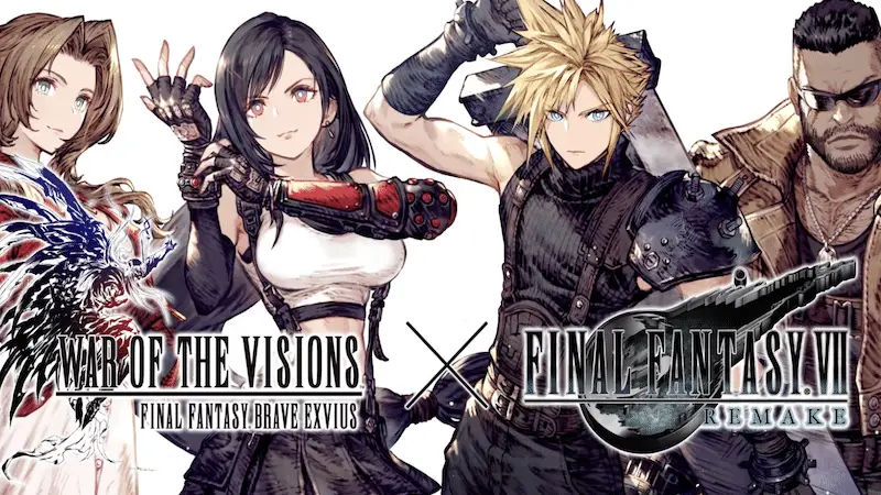 War of the Visions Final Fantasy Brave Exvius Launch FFVII Remake Collab Offering Free Tifa Unit and More