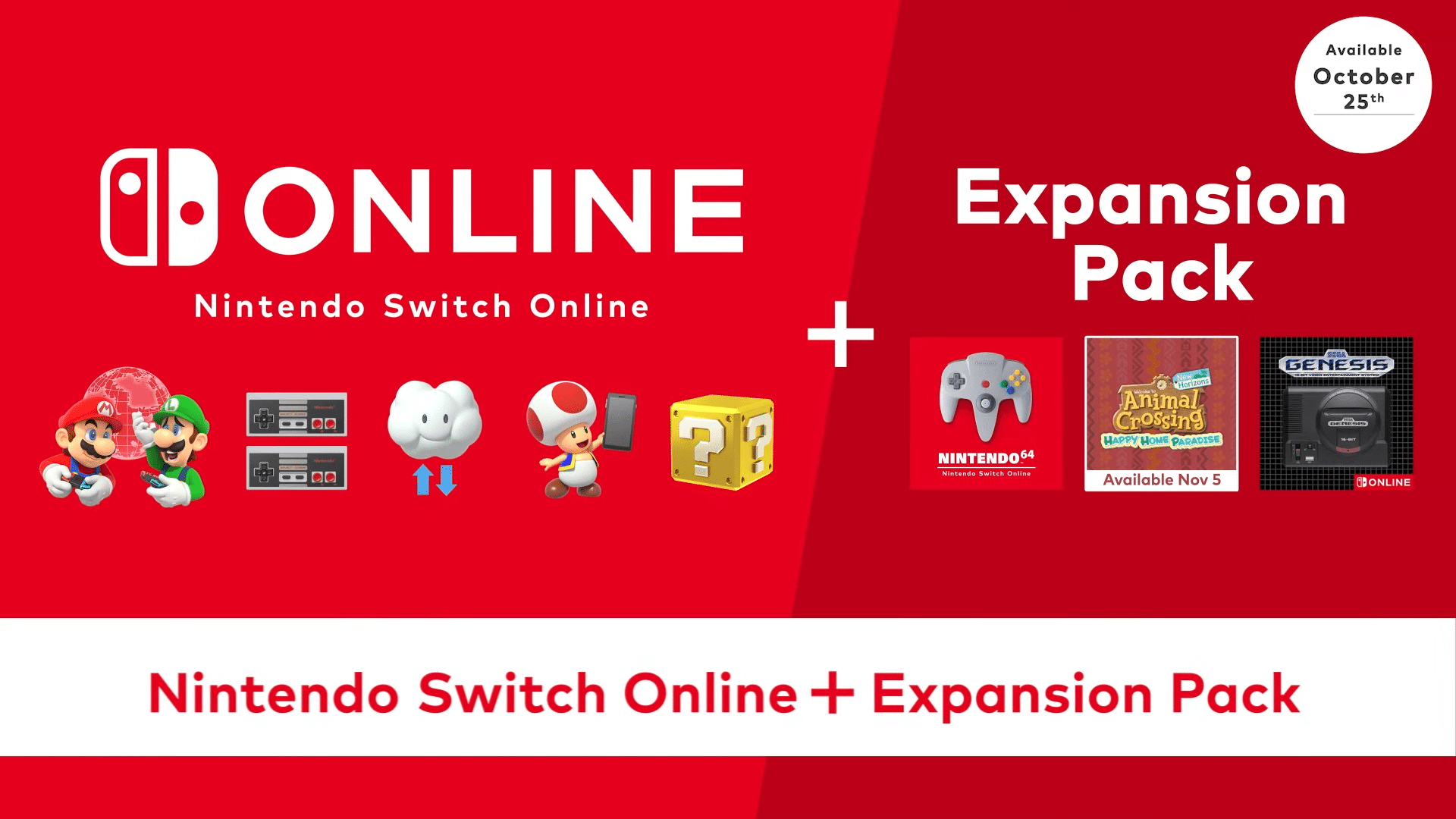 Nintendo Shares Switch Online + Expansion Pack Game Details and Pricing: $49.99 For Individual Membership, Releasing Late October