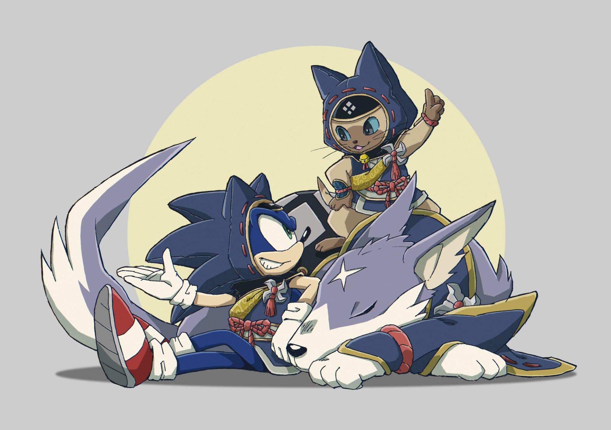 Monster Hunter Rise Shares 2 New Sonic The Hedgehog Illustrations Commemorating Collaboration