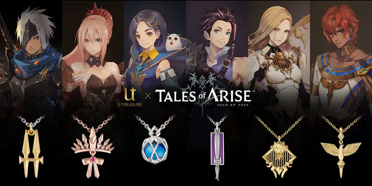 U-Treasure Announces Really Expensive Tales of Arise Necklaces Based on Each Party Member; 2 Per Character, Silver & Gold Variants