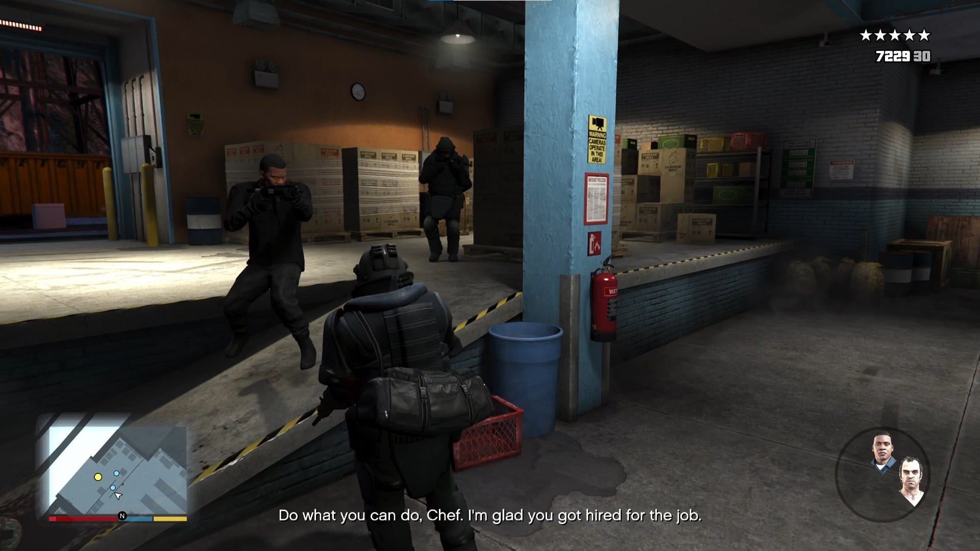 An escape from one of Grand Theft Auto V's heists.