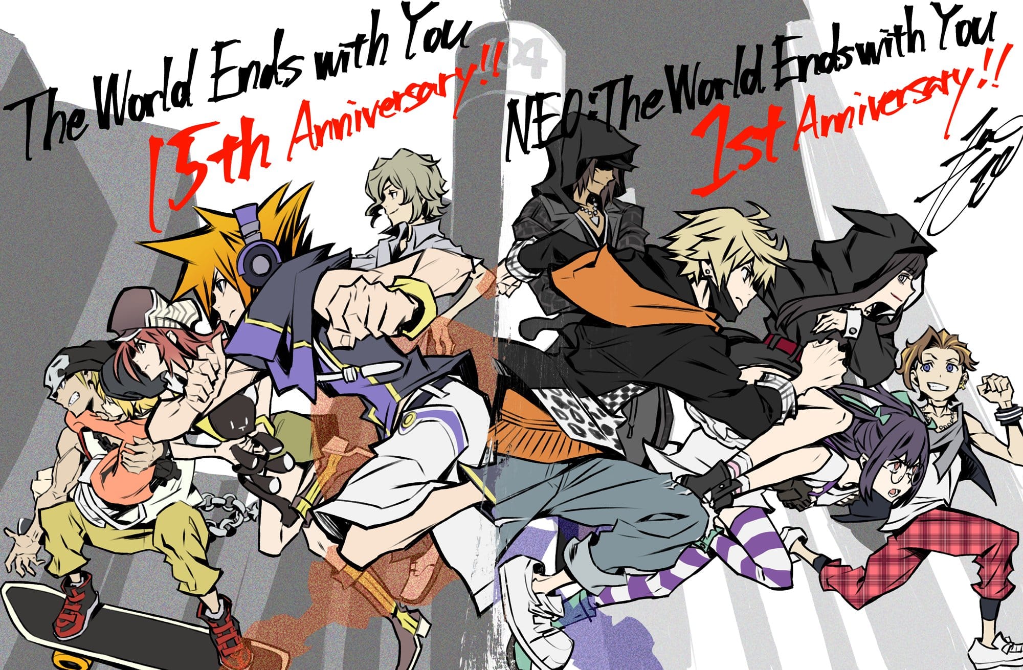 ‘The World Ends with You’ 15th Anniversary & ‘NEO: The World Ends with You’ 1-Year Anniversary Illustration Shared