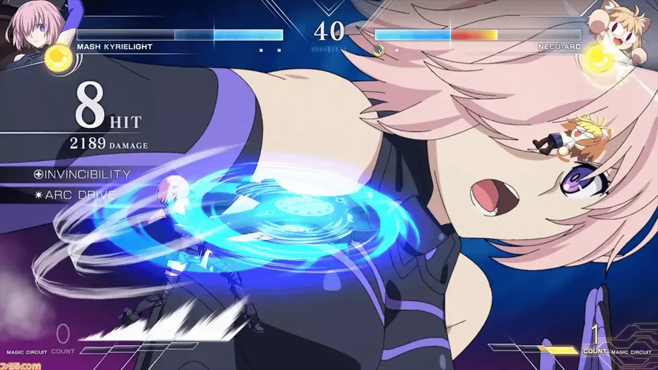 Mash Kyrielight & Neco-Arc Freely Joining Melty Blood: Type Lumina This Summer