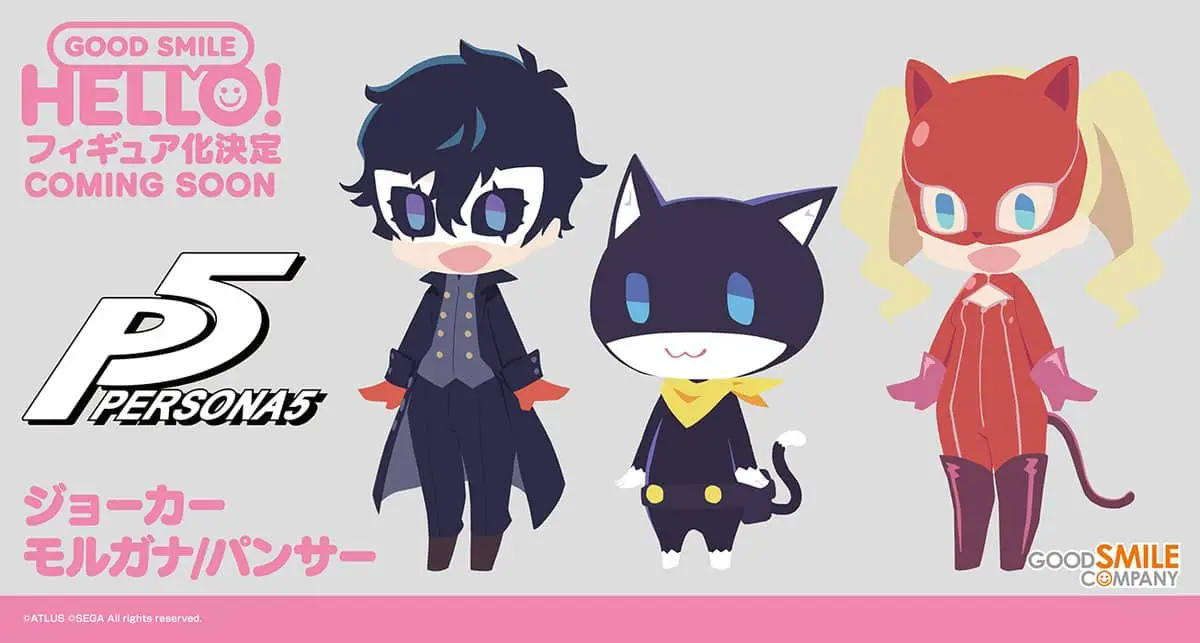 Persona 5 Joker, Morgana & Panther HELLO! GOOD SMILE Figures Announced