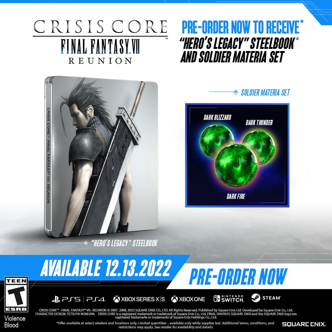 Crisis Core Final Fantasy VII Reunion Hero Collector's Edition Korean  Switch