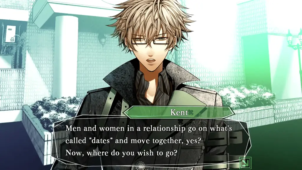 Amnesia: Later x Crowd screenshot. Men and women in a relationship go on what's called dates and move together, yes? Now, where do you wish to go?