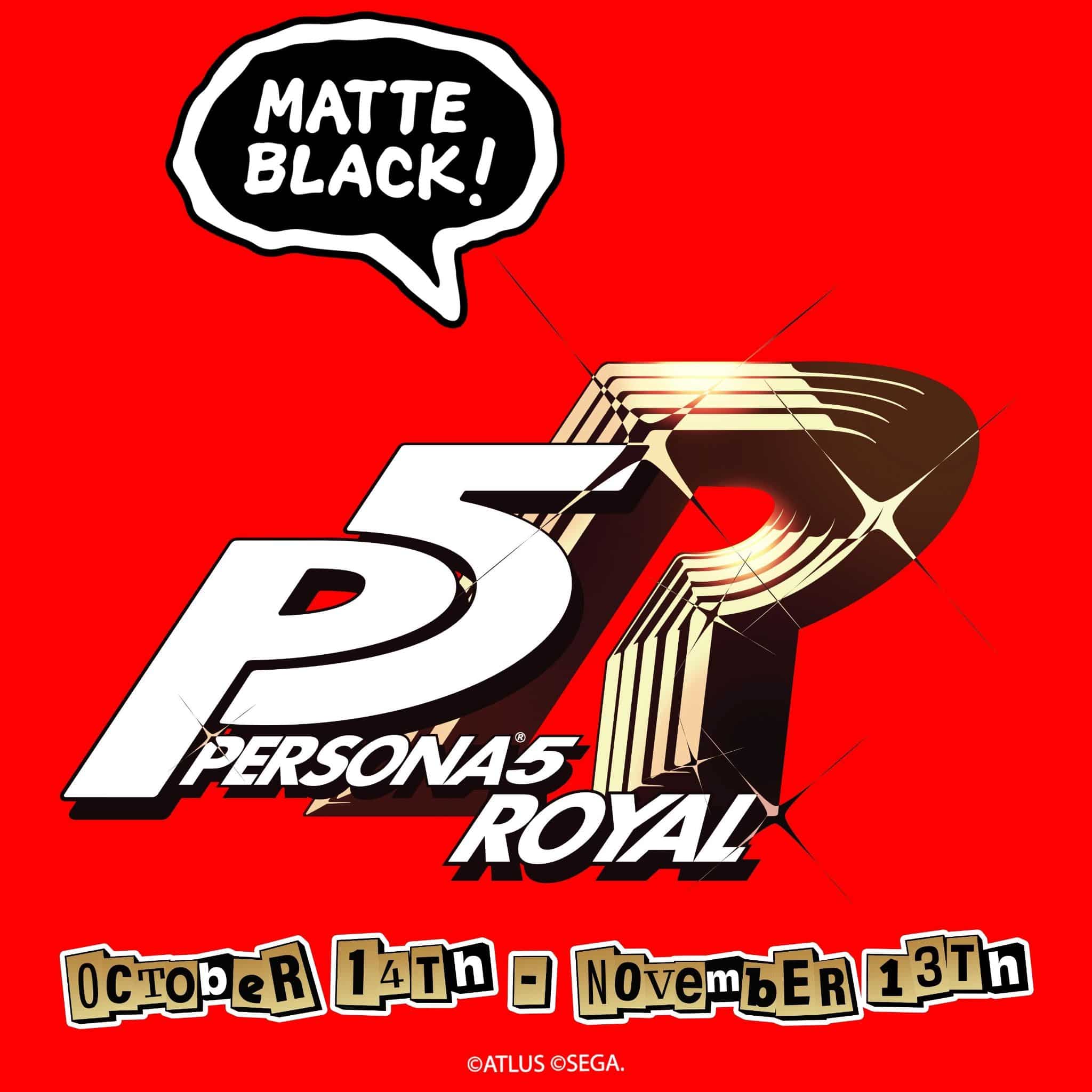 Persona 5 Royal Matte Black Coffee Month-Long Collab Announced; Apple Beet Latte & Merch