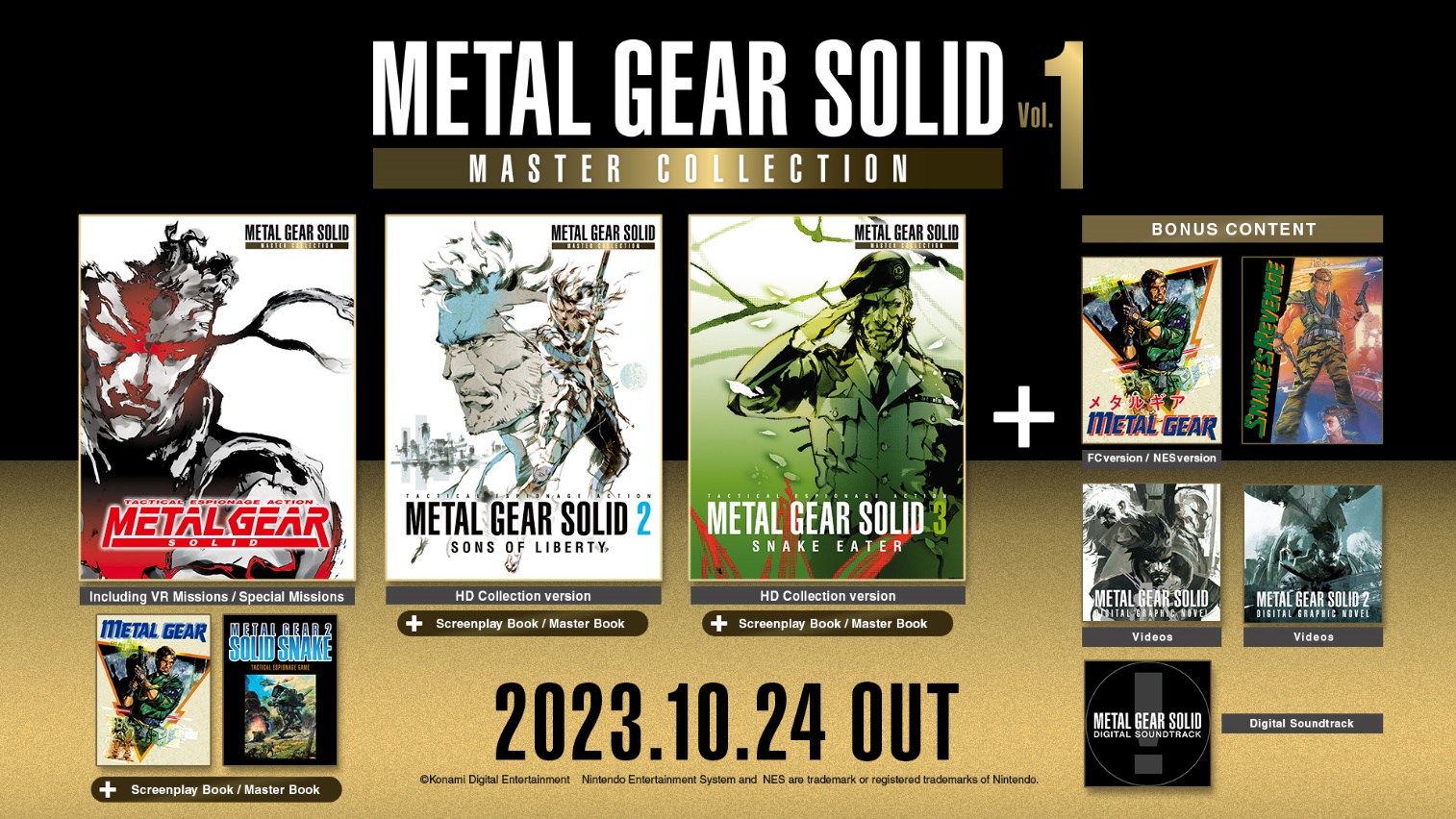 Metal Gear Solid Master Collection Vol. 1 Releasing Nintendo Switch October 2023