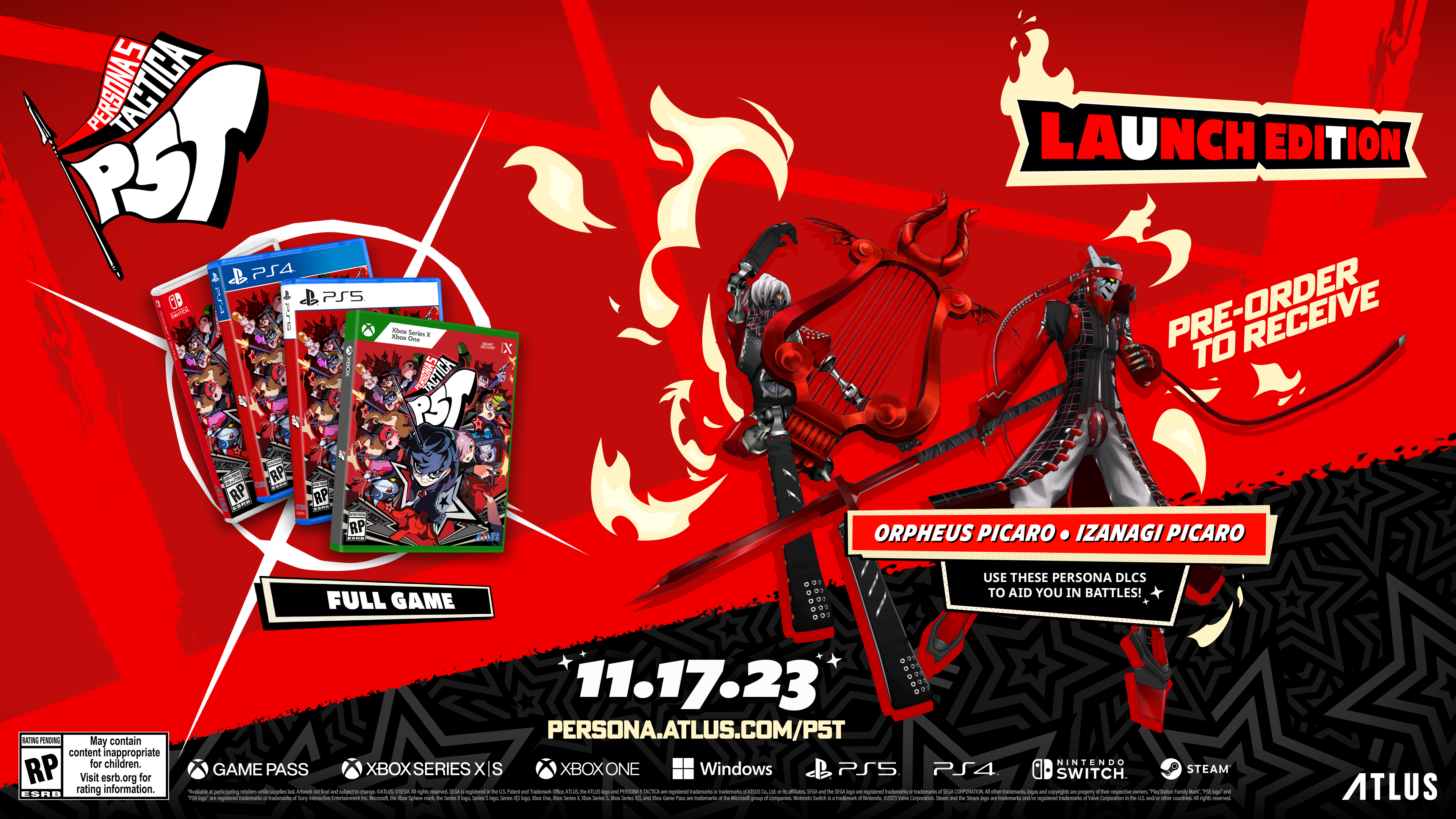 Persona 5 Tactica Physical & Digital Pre-Orders Available; Launch + Digital Deluxe Editions