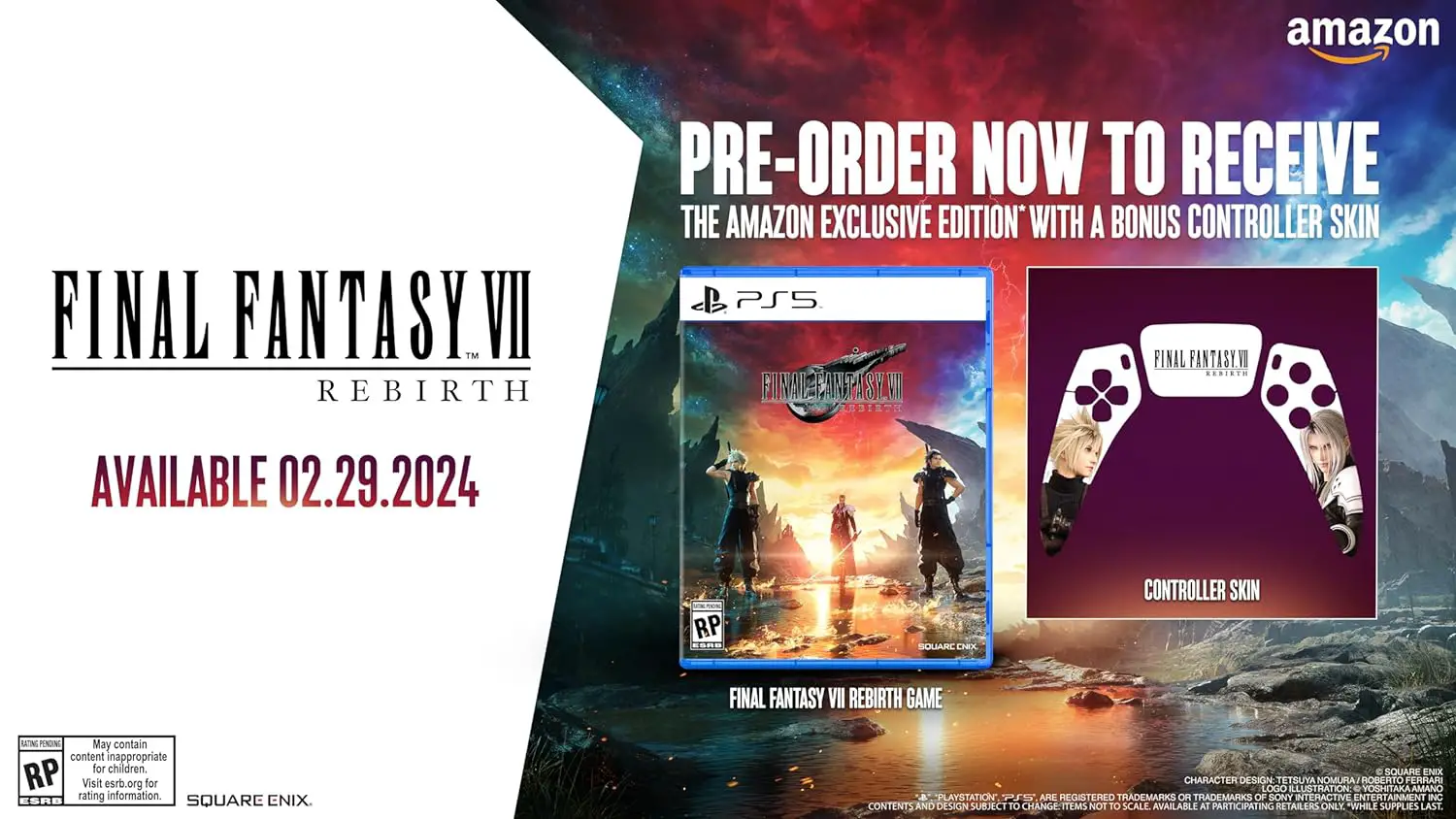 Final Fantasy VII Rebirth Amazon Purchase Bonus Gives Lame Controller Skin