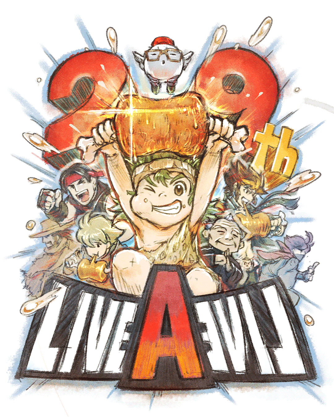 Live A Live Shares 29-Year Anniversary Artwork - Noisy Pixel