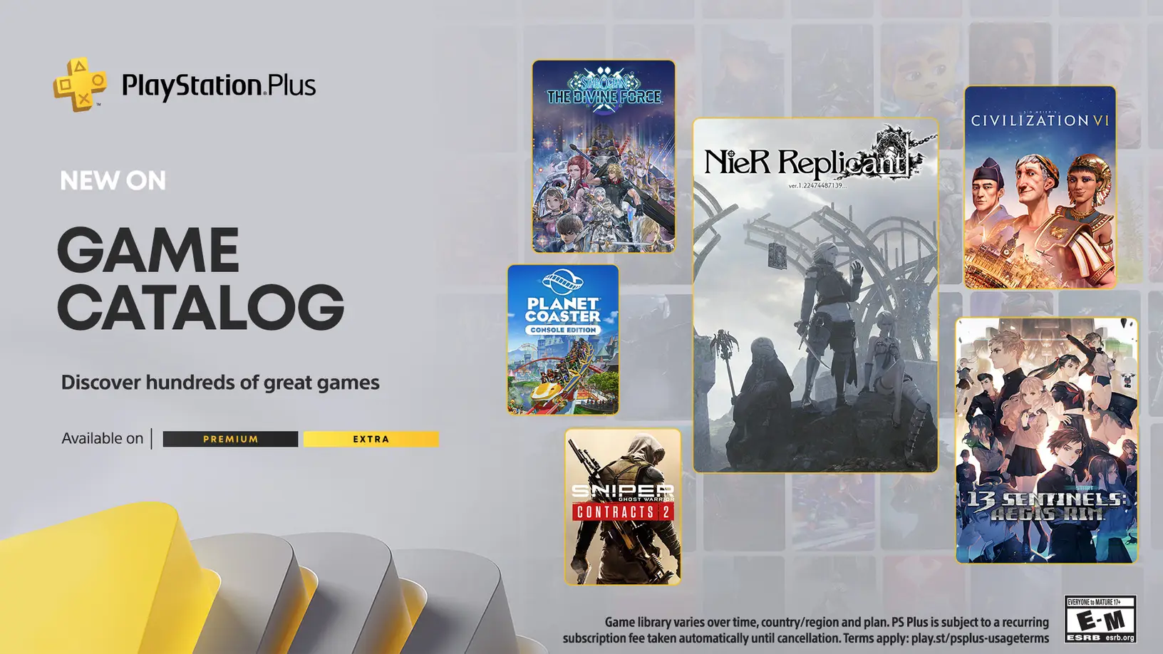 PlayStation Plus September 2023 Titles Announced; 5 Star Ocean Games, NieR Replicant, 13 Sentinels & More
