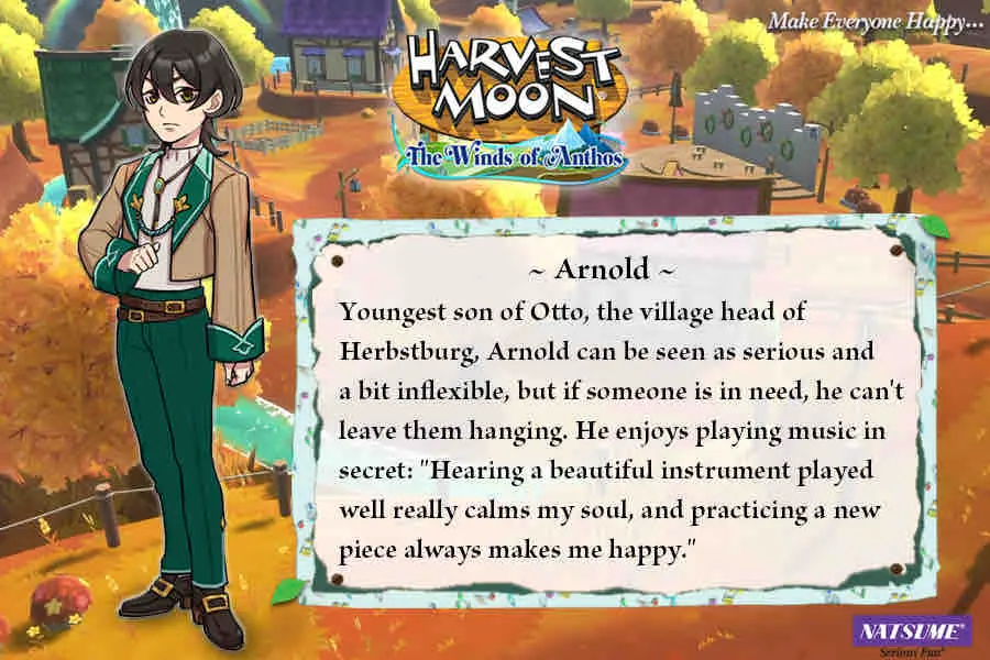 Harvest Moon: The Winds of Anthos Introduces Arnold