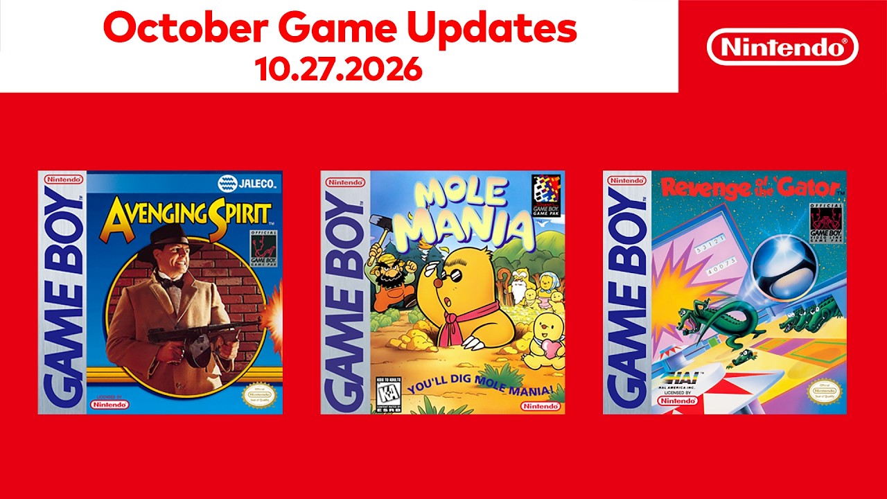 Avenging Spirit, Mole Mania, and Revenge of the ‘Gator join Switch Online